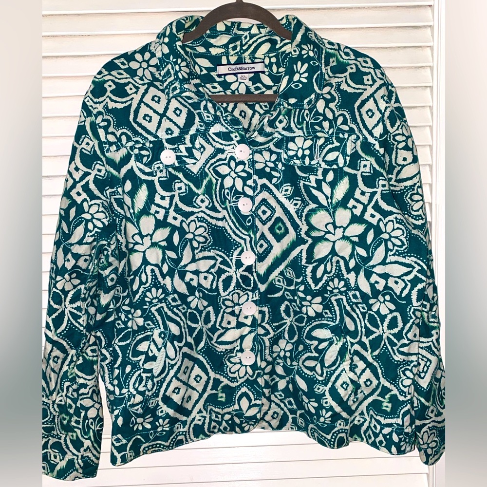 XL Printed Croft and Barrow ladies Canvas Jacket